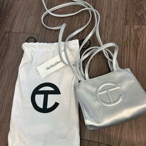 Telfar Silver Mini Bag